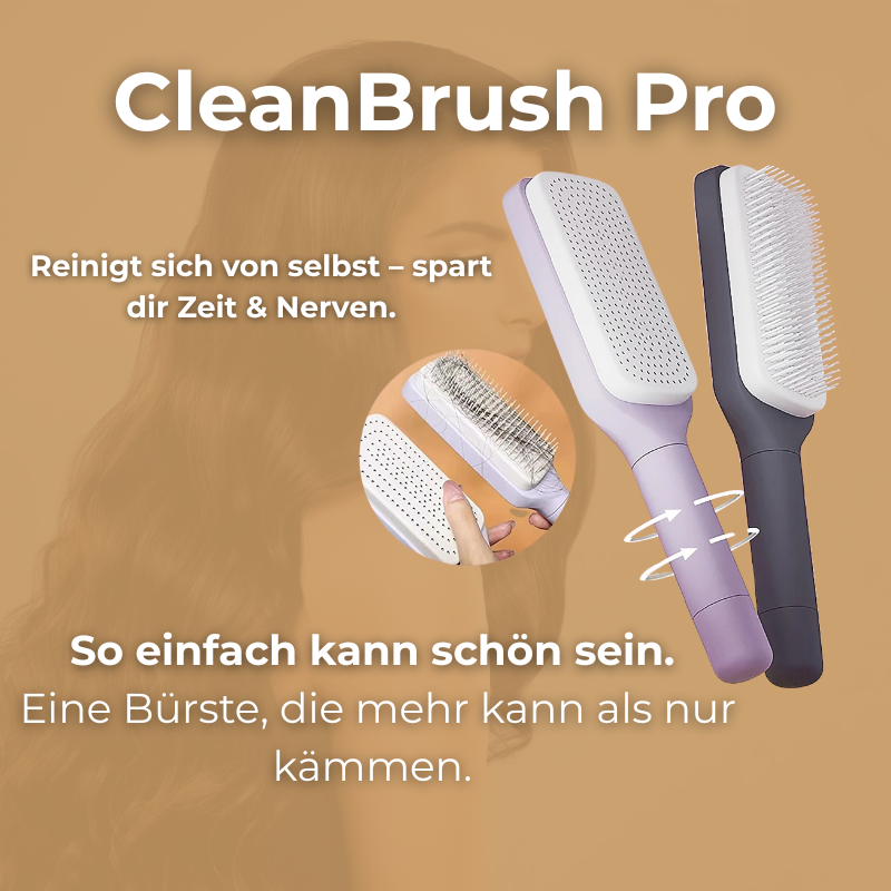 CleanBrush Pro! Selbst reinigende Haar bürste Schnell-Hygienisch-Praktisch