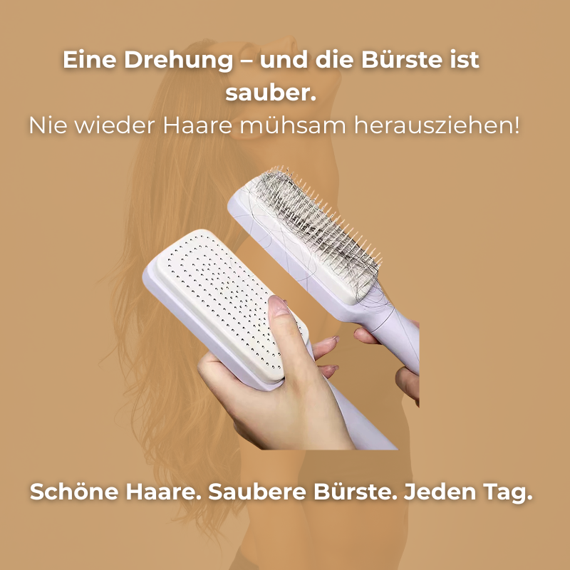 CleanBrush Pro! Selbst reinigende Haar bürste Schnell-Hygienisch-Praktisch